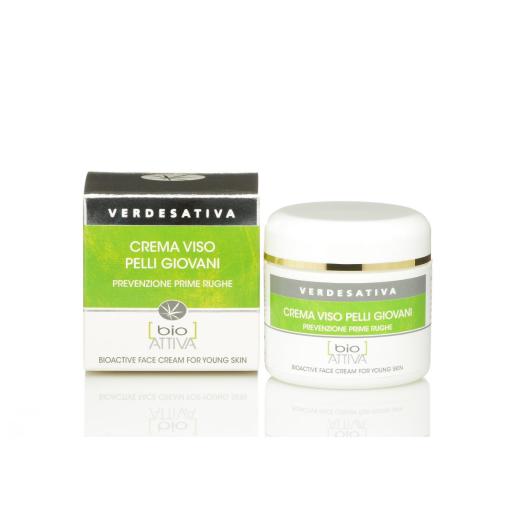 VER1130 - Crema viso Bioattiva Pelli Giovani x prevenzione prime rughe vaso 50 ml.