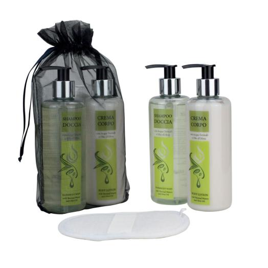 PMPM4795 - SU ORDINAZIONE Set regalo Bauty oil Shampodoccia , Crema corpo e spugnetta
