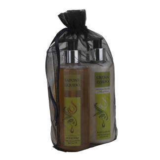 SU ORDINAZIONE Set regalo Beauty oil Sapone liquido, crema corpo e spugnetta scrub