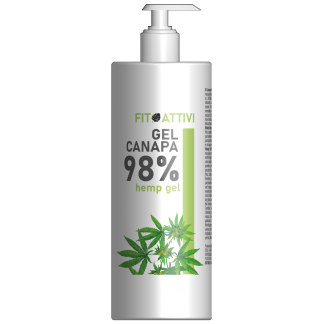Flacone di gel a base di Canapa 98% e altre erbe Grosso  da 500 ml.