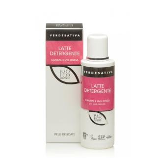 Latte Detergente canapa e uva rossa per pelli delicate flacone 200 ml