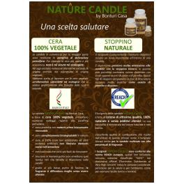 BON001.19 - Cartone da 6 Candele Piccole Cuoio e Menta da 90 gr cad.