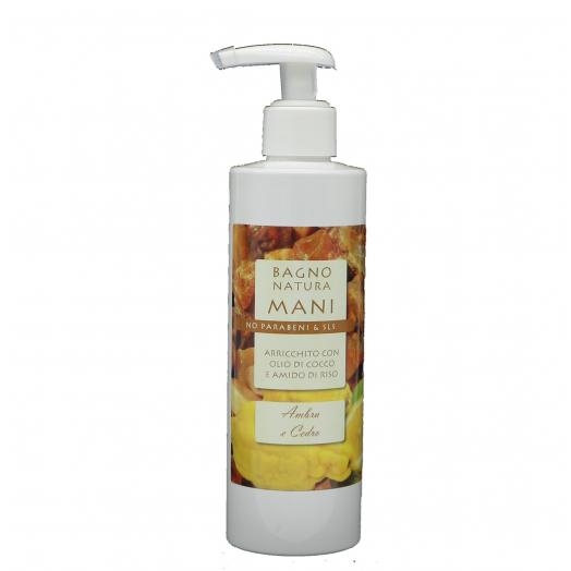 TNL025.10 - bagno natura mani 250ml AMBRA E CEDRO