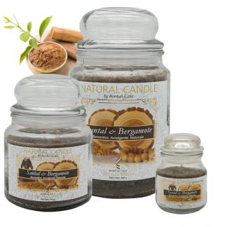 Cartone da 6 Candele Piccole Santal e Bergamotte da 90 gr cad.