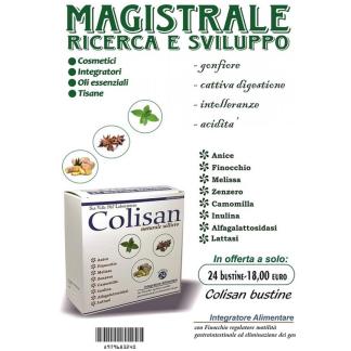 Colisan per gonfiore cattiva digestione e coliti Confezione 24 bustine