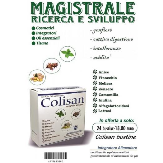 SAN094 - Colisan per gonfiore cattiva digestione e coliti Confezione 24 bustine