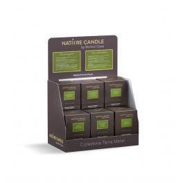 BON029 - Espositore da banco Terra Mater con 24 Candele da 180 grammi cad