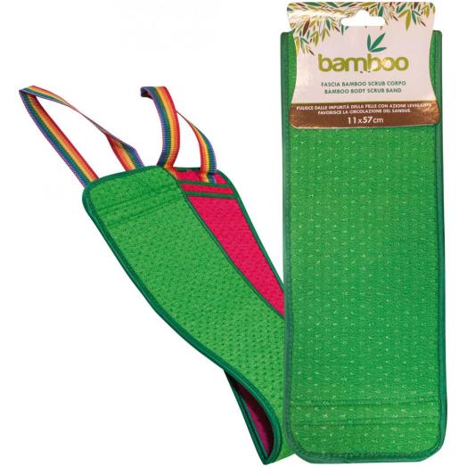 BRI008 - Fascia in Fibra di  Bamboo Verde Scrub Corpo Pacco da 10 pz.