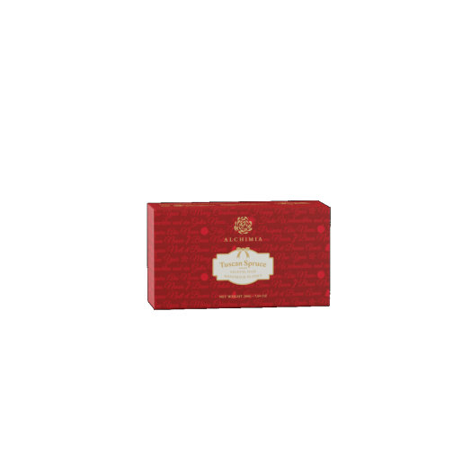 ALC843 - Sapone natalizio solido vegetale Xmas all' Abete rosso Toscano Tuscan Spruce 200 gr.