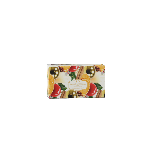 ALC850 - Sapone natalizio solido vegetale Xmas alla Cannella e Arancio 200 gr.