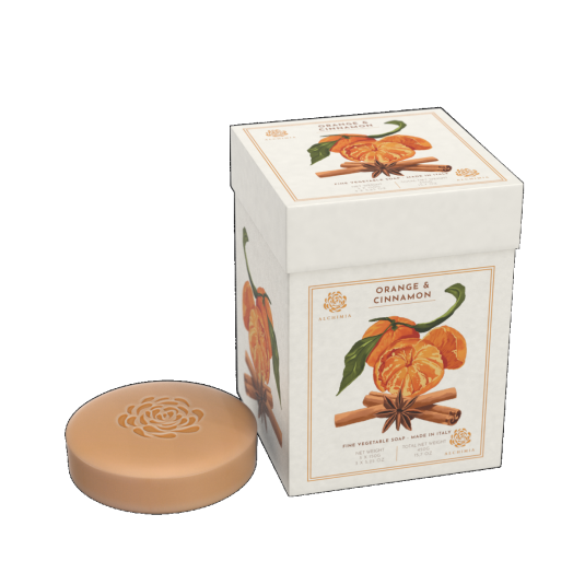 ALC03X - Scatola linea Fiorentini all'Arancio e Cannella con 3 saponette da 150 gr.