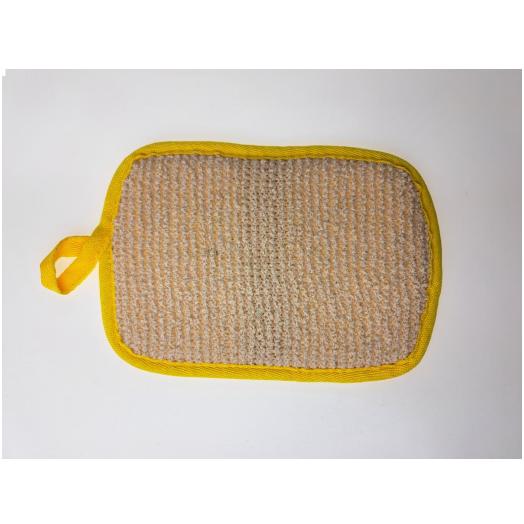 GUA006 - Pattina con pateletta per inserimento mano di Sisal e spugna  alta 17cm e larga 12 cm