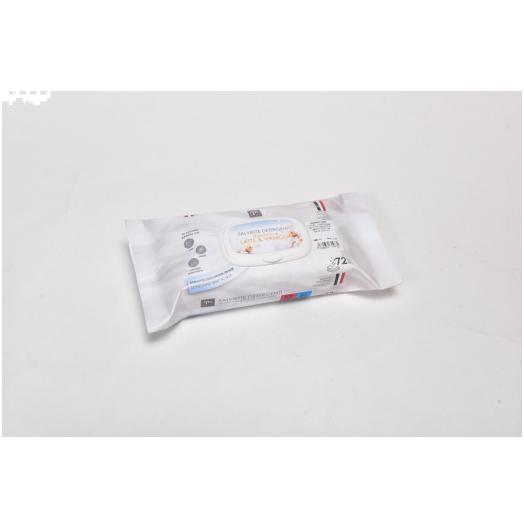 MER14730 - Confezione da 72 Salviette umidificate cm.15x16 Latte e Vaniglia