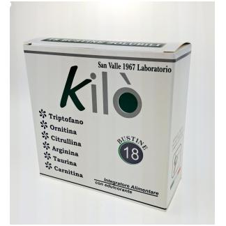 Scatola Kil&ograve; da 18 bustine di amminoacidi. Triptofano, ornitina, citrullina, taurina, arginina, carnitina+ B6