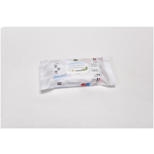 MER14778 - Confezione da 72 Salviette umidificate cm.15x16 Muschio Bianco