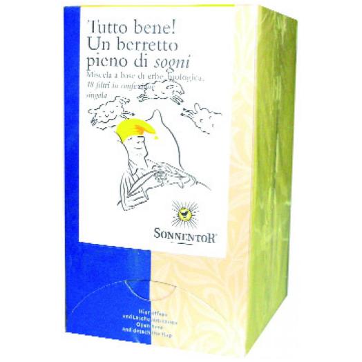 CAN034.03 - Infuso Tutto Bene Sonnentor Un berretto pieno di sogni scatola da 18 filtri