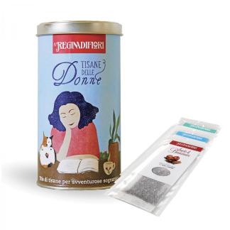 Lattina regalo con 12 filtri assortiti nelleTisane delle Donne