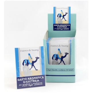 Espositore da 24 pacchettini di Carta Aromatica di Eritrea Touareg Blu
