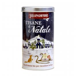 VIRFL04 - Lattina regalo con 12 filtri assortiti nelleTisane del Natale  Biologiche