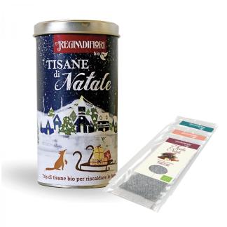 Lattina regalo con 12 filtri assortiti nelleTisane del Natale  Biologiche