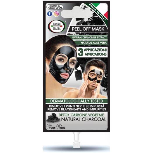 IDE047 - Maschera Nera Detox Carbone Vegetale Spalmabile Singola 15 ml.