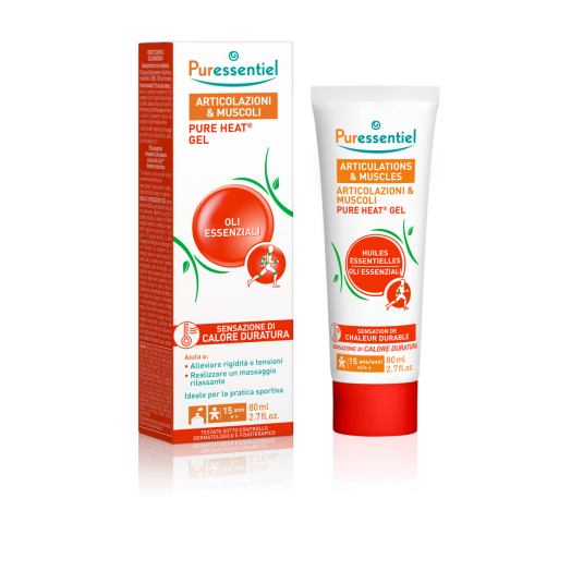 PUE031 - Gel pure heat effetto scaldante per articolazioni e muscoli 80 ml