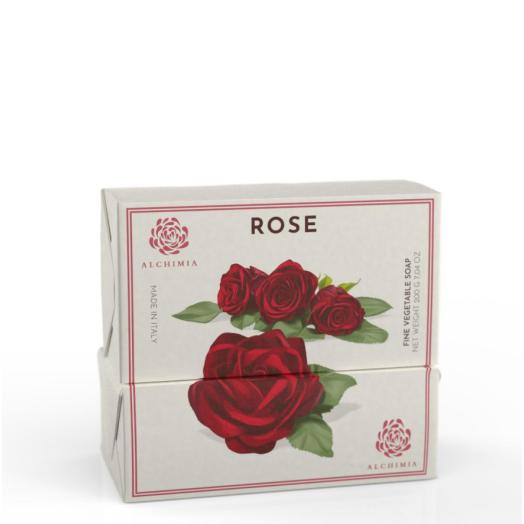 ALC488 -  Sapone solido vegetale singolo alla Rosa 200 gr.