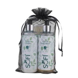 SOF002 - Set Regalo"Tulle Sof&igrave; " Spugna,Shampodoccia ,Crema Corpo all'Oliva  300 ml.