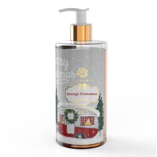 Sapone Liquido Xmas alla Cannella Arancio Roulotte di neve  da  500 ml.